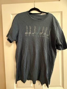 Men's Slate Blue Short Sleeve Graphic Golf Tee by
